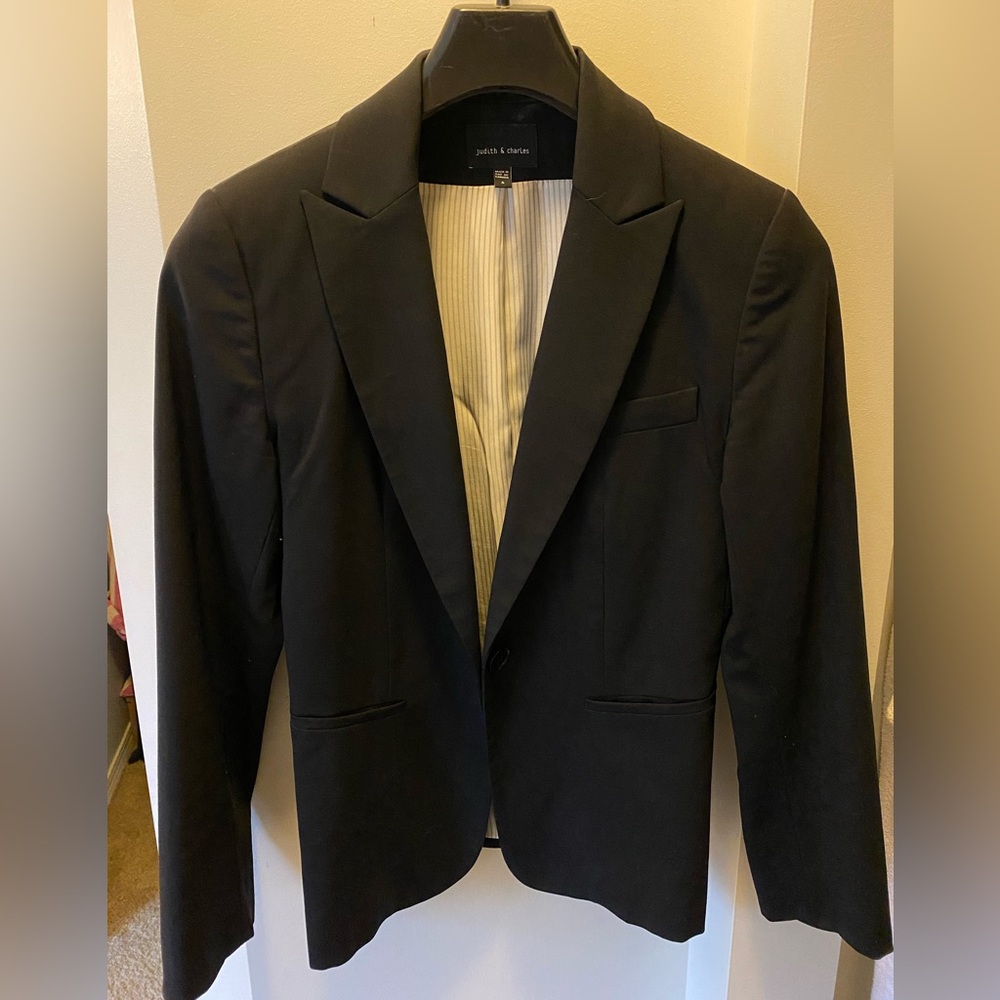 Judith & Charles Black Wool Blazer